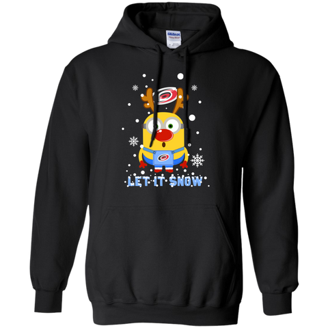 Minion Carolina Hurricanes Ugly Christmas Sweaters Let It Snow Hoodie - The White Eagles Minion Carolina Hurricanes Ugly Christmas Sweaters Let It Snow Hoodie - The White Eagles