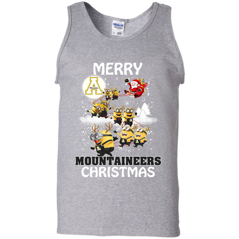 Appalachian State Mountaineers T Shirts Minions Santa Claus Merry Christmas Tank Top - The White Eagles Appalachian State Mountaineers T Shirts Minions Santa Claus Merry Christmas Tank Top - The White Eagles
