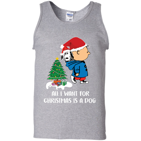 All I Want For Christmas Is A Dog Snoopy Charlie Brown The Peanuts Movie Tank Top - The White Eagles All I Want For Christmas Is A Dog Snoopy Charlie Brown The Peanuts Movie Tank Top - The White Eagles
