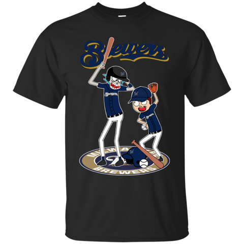 Milwaukee Brewers Baseball Rick And Morty Cotton T-Shirt - The White Eagles Milwaukee Brewers Baseball Rick And Morty Cotton T-Shirt - The White Eagles