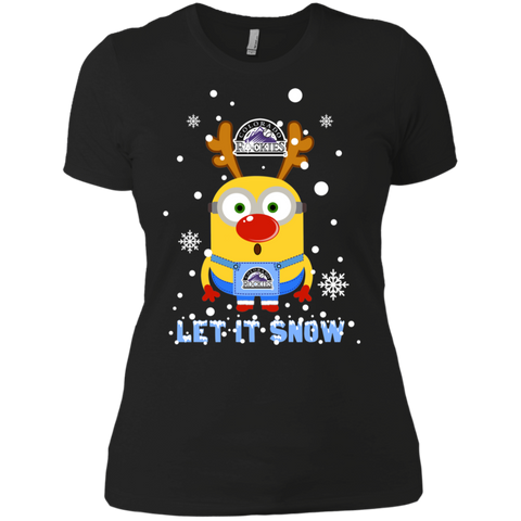 Minion Colorado Rockies Ugly Christmas Sweaters Let It Snow Ladies' Shirt - The White Eagles Minion Colorado Rockies Ugly Christmas Sweaters Let It Snow Ladies' Shirt - The White Eagles