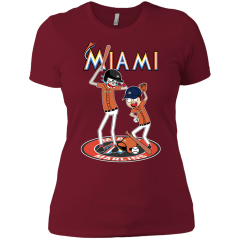 Miami Marlins Baseball Rick And Morty Ladies' Shirt - The White Eagles Miami Marlins Baseball Rick And Morty Ladies' Shirt - The White Eagles