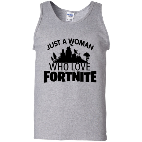 Fortnite Just A Woman Who Loves Fortnite Tank Top - The White Eagles Fortnite Just A Woman Who Loves Fortnite Tank Top - The White Eagles