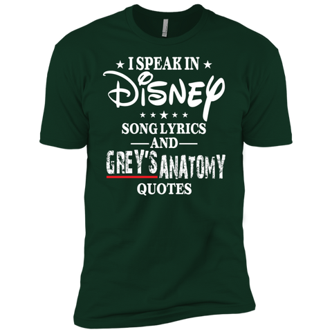 I Speak In Disney Song Lyrics And Grey's Anatomy Quotes Shirt Men's Sleeve Shirt - The White Eagles I Speak In Disney Song Lyrics And Grey's Anatomy Quotes Shirt Men's Sleeve Shirt - The White Eagles