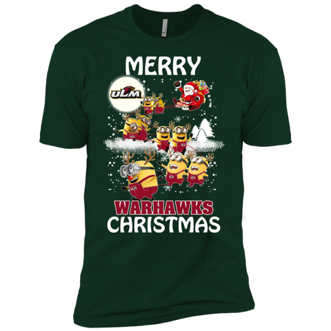 Louisiana Monroe Warhalks Ugly Christmas Sweaters Minions Santa Claus Men's Sleeve Shirt - The White Eagles Louisiana Monroe Warhalks Ugly Christmas Sweaters Minions Santa Claus Men's Sleeve Shirt - The White Eagles