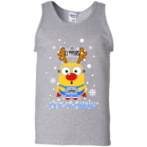 Minion Los Angeles Clippers Ugly Christmas Sweaters Let It Snow Tank Top - The White Eagles Minion Los Angeles Clippers Ugly Christmas Sweaters Let It Snow Tank Top - The White Eagles