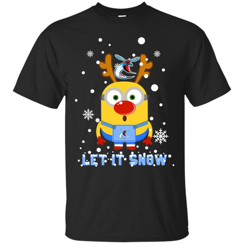 Minion Delaware State Hornets Ugly Christmas Sweaters Let It Snow Cotton T-Shirt - The White Eagles Minion Delaware State Hornets Ugly Christmas Sweaters Let It Snow Cotton T-Shirt - The White Eagles