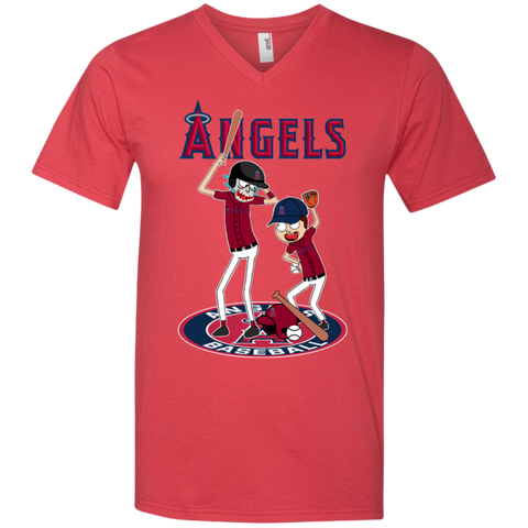 Los Angeles Angels Baseball Rick And Morty Men's V-Neck T-Shirt - The White Eagles Los Angeles Angels Baseball Rick And Morty Men's V-Neck T-Shirt - The White Eagles