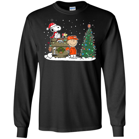 Denver Broncos Snoopy The Peanuts Ugly Christmas Sweater Super Bowl LS Cotton T-Shirt - The White Eagles Denver Broncos Snoopy The Peanuts Ugly Christmas Sweater Super Bowl LS Cotton T-Shirt - The White Eagles