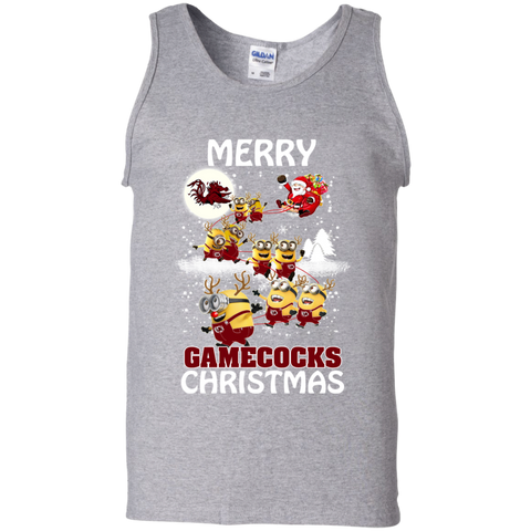 South Carolina Gamecocks Ugly Christmas Sweaters Minions Santa Claus Tank Top - The White Eagles South Carolina Gamecocks Ugly Christmas Sweaters Minions Santa Claus Tank Top - The White Eagles