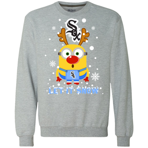 Minion Chicago White Sox Ugly Christmas Sweaters Let It Snow Sweatshirt - The White Eagles Minion Chicago White Sox Ugly Christmas Sweaters Let It Snow Sweatshirt - The White Eagles