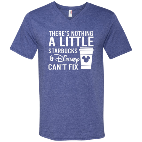 There's Nothing A Little Starbucks & Disney Can't Fix Shirt Men's V-Neck T-Shirt - The White Eagles There's Nothing A Little Starbucks & Disney Can't Fix Shirt Men's V-Neck T-Shirt - The White Eagles
