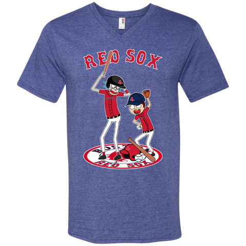 Boston Red Sox Baseball Rick And Morty Men's V-Neck T-Shirt - The White Eagles Boston Red Sox Baseball Rick And Morty Men's V-Neck T-Shirt - The White Eagles