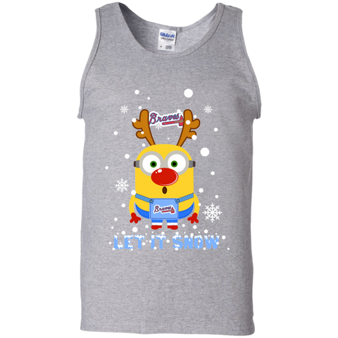 Minion Atlanta Braves Ugly Christmas Sweaters Let It Snow Tank Top - The White Eagles Minion Atlanta Braves Ugly Christmas Sweaters Let It Snow Tank Top - The White Eagles