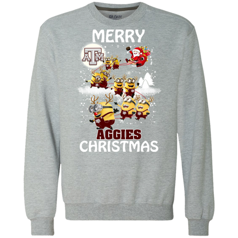 Texas A_amp_m Aggies Ugly Christmas Sweaters Minions Santa Claus Merry Christmas Sweatshirt - The White Eagles Texas A_amp_m Aggies Ugly Christmas Sweaters Minions Santa Claus Merry Christmas Sweatshirt - The White Eagles