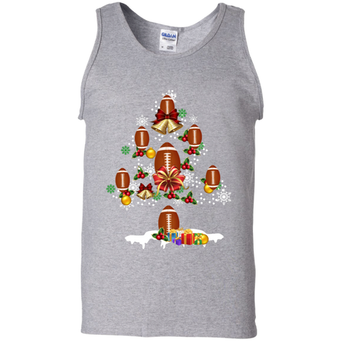 Christmas Is Coming Football Santa Claus Ugly Christmas Sweater Tank Top - The White Eagles Christmas Is Coming Football Santa Claus Ugly Christmas Sweater Tank Top - The White Eagles