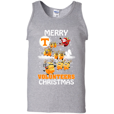 Tennessee Volunteers Ugly Christmas Sweaters Minions Santa Claus Merry Christmas Tank Top - The White Eagles Tennessee Volunteers Ugly Christmas Sweaters Minions Santa Claus Merry Christmas Tank Top - The White Eagles