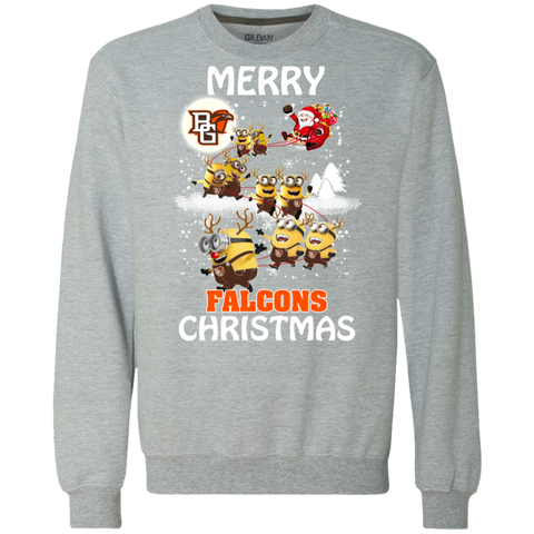 Bowling Green Falcons Ugly Christmas Sweaters Minions Santa Claus Merry Christmas Sweatshirt - The White Eagles Bowling Green Falcons Ugly Christmas Sweaters Minions Santa Claus Merry Christmas Sweatshirt - The White Eagles