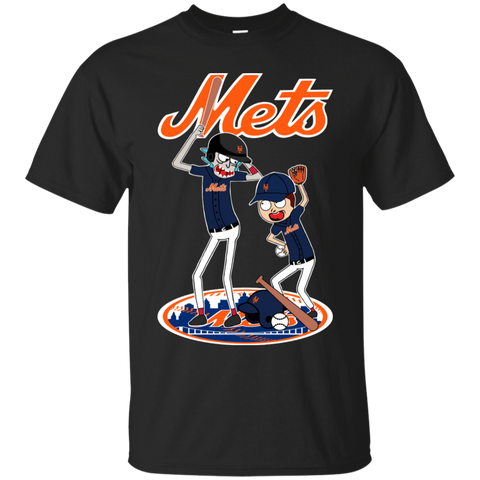 New York Mets Baseball Rick And Morty Cotton T-Shirt - The White Eagles New York Mets Baseball Rick And Morty Cotton T-Shirt - The White Eagles