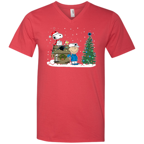 Carolina Panthers Snoopy The Peanuts Ugly Christmas Sweater Super Bowl Men's V-Neck T-Shirt - The White Eagles Carolina Panthers Snoopy The Peanuts Ugly Christmas Sweater Super Bowl Men's V-Neck T-Shirt - The White Eagles