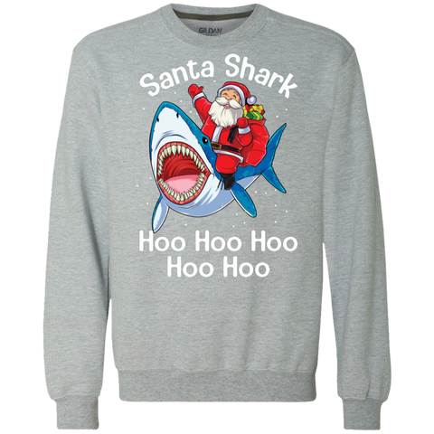 Santa Shark Hoo Hoo Hoo Hoo Hoo Christmas Ugly Christmas Sweater Sweatshirt - The White Eagles Santa Shark Hoo Hoo Hoo Hoo Hoo Christmas Ugly Christmas Sweater Sweatshirt - The White Eagles