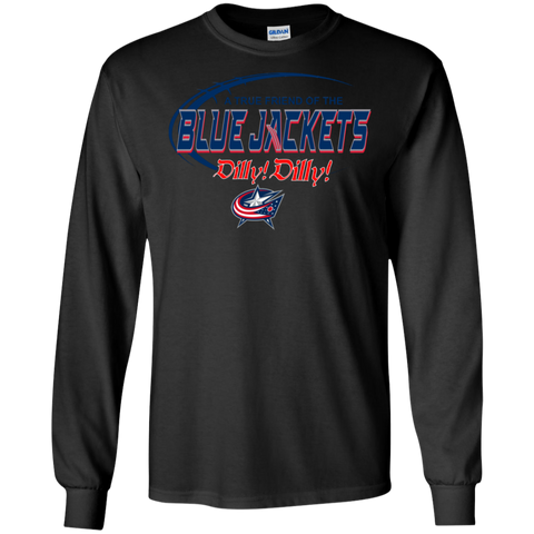 Dilly Dilly A True Friend Of The Columbus Blue Jackets LS Cotton T-Shirt - The White Eagles Dilly Dilly A True Friend Of The Columbus Blue Jackets LS Cotton T-Shirt - The White Eagles