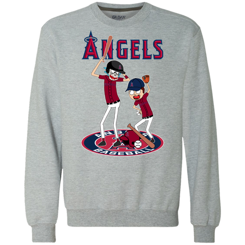 Los Angeles Angels Baseball Rick And Morty Sweatshirt - The White Eagles Los Angeles Angels Baseball Rick And Morty Sweatshirt - The White Eagles