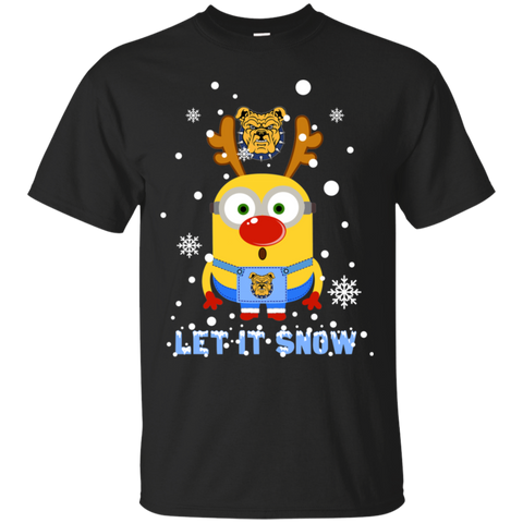 Minion North Carolina A&t Aggies Ugly Christmas Sweaters Let It Snow Cotton T-Shirt - The White Eagles Minion North Carolina A&t Aggies Ugly Christmas Sweaters Let It Snow Cotton T-Shirt - The White Eagles