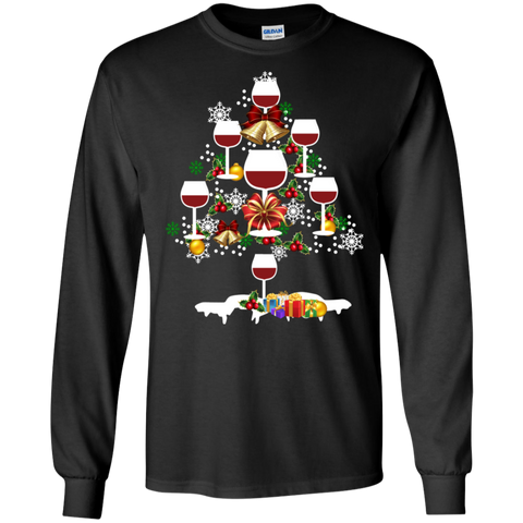 Christmas Is Coming Wine Santa Claus Ugly Christmas Sweater LS Cotton T-Shirt - The White Eagles Christmas Is Coming Wine Santa Claus Ugly Christmas Sweater LS Cotton T-Shirt - The White Eagles