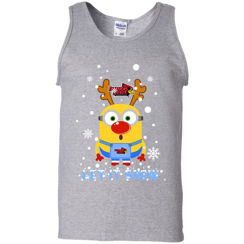 Minion Illinois State Redbirds Ugly Christmas Sweaters Let It Snow Tank Top - The White Eagles Minion Illinois State Redbirds Ugly Christmas Sweaters Let It Snow Tank Top - The White Eagles