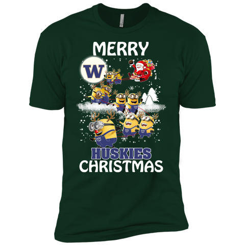 Washington Huskies Ugly Christmas Sweaters Minions Santa Claus Merry Christmas Men's Sleeve Shirt - The White Eagles Washington Huskies Ugly Christmas Sweaters Minions Santa Claus Merry Christmas Men's Sleeve Shirt - The White Eagles