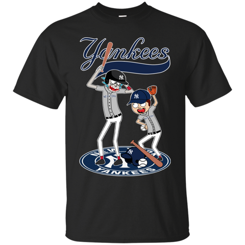 New York Yankees Baseball Rick And Morty Cotton T-Shirt - The White Eagles New York Yankees Baseball Rick And Morty Cotton T-Shirt - The White Eagles