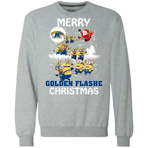 Kent State Golden Flashes Ugly Christmas Sweaters Minions Santa Claus Merry Christmas Sweatshirt - The White Eagles Kent State Golden Flashes Ugly Christmas Sweaters Minions Santa Claus Merry Christmas Sweatshirt - The White Eagles