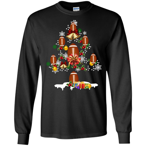 Christmas Is Coming Football Santa Claus Ugly Christmas Sweater LS Cotton T-Shirt - The White Eagles Christmas Is Coming Football Santa Claus Ugly Christmas Sweater LS Cotton T-Shirt - The White Eagles