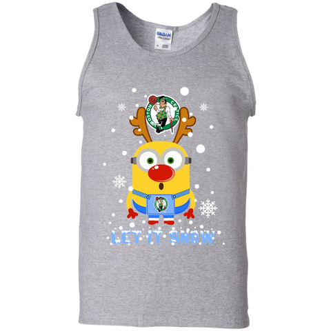 Minion Boston Celtics Ugly Christmas Sweaters Let It Snow Tank Top - The White Eagles Minion Boston Celtics Ugly Christmas Sweaters Let It Snow Tank Top - The White Eagles