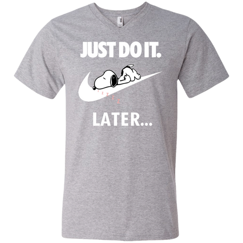 Just Do It The Peanuts Movie Snoopy Nike Logo Men's V-Neck T-Shirt - The White Eagles Just Do It The Peanuts Movie Snoopy Nike Logo Men's V-Neck T-Shirt - The White Eagles