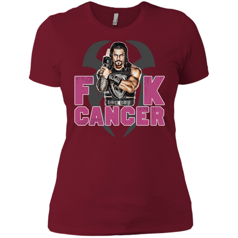 Roman Reigns Fuck Cancer Breast Cancer Awareness Ladies' Shirt - The White Eagles Roman Reigns Fuck Cancer Breast Cancer Awareness Ladies' Shirt - The White Eagles
