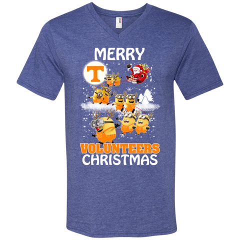 Tennessee Volunteers Ugly Christmas Sweaters Minions Santa Claus Merry Christmas Men's V-Neck T-Shirt - The White Eagles Tennessee Volunteers Ugly Christmas Sweaters Minions Santa Claus Merry Christmas Men's V-Neck T-Shirt - The White Eagles