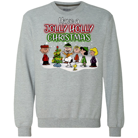 Have A Jolly Holly Christmas The Peanuts Movie Snoopy Charlie Brown Woodstock Sweatshirt - The White Eagles Have A Jolly Holly Christmas The Peanuts Movie Snoopy Charlie Brown Woodstock Sweatshirt - The White Eagles