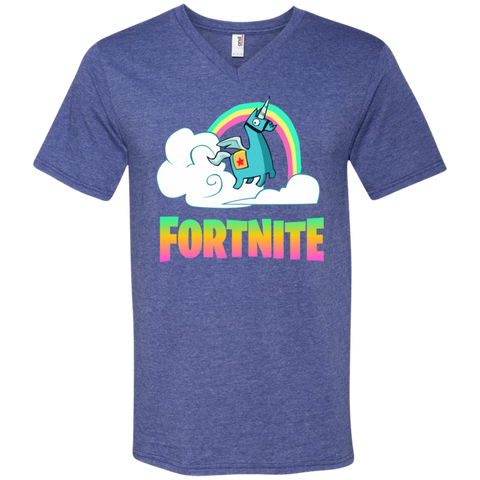 Fortnite Battle Royale Unicorn Men's V-Neck T-Shirt - The White Eagles Fortnite Battle Royale Unicorn Men's V-Neck T-Shirt - The White Eagles