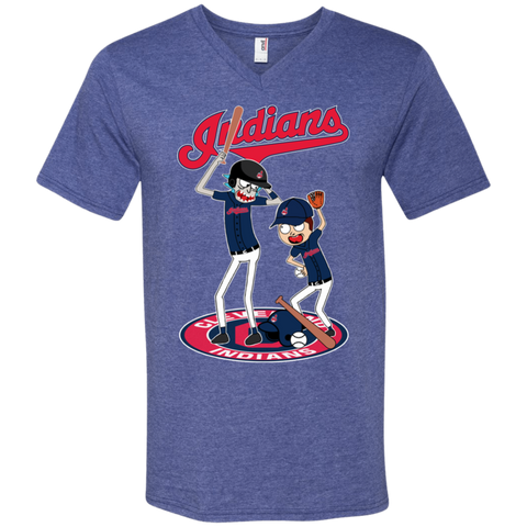 Cleveland Indians Baseball Rick And Morty Men's V-Neck T-Shirt - The White Eagles Cleveland Indians Baseball Rick And Morty Men's V-Neck T-Shirt - The White Eagles