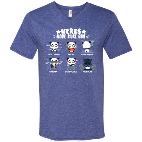 Nerds Have More Fun Shirt Men's V-Neck T-Shirt - The White Eagles Nerds Have More Fun Shirt Men's V-Neck T-Shirt - The White Eagles