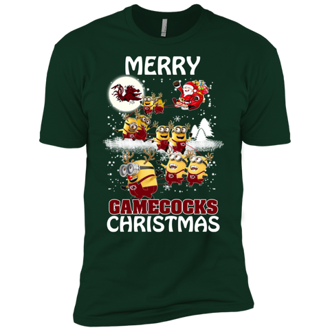 South Carolina Gamecocks Ugly Christmas Sweaters Minions Santa Claus Men's Sleeve Shirt - The White Eagles South Carolina Gamecocks Ugly Christmas Sweaters Minions Santa Claus Men's Sleeve Shirt - The White Eagles