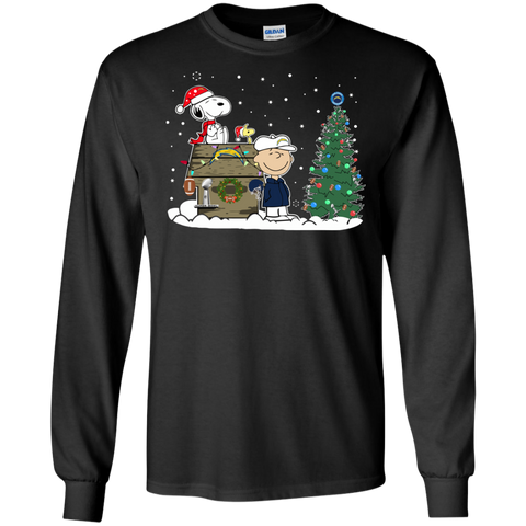San Diego Chargers Snoopy The Peanuts Ugly Christmas Sweater Super Bowl LS Cotton T-Shirt - The White Eagles San Diego Chargers Snoopy The Peanuts Ugly Christmas Sweater Super Bowl LS Cotton T-Shirt - The White Eagles