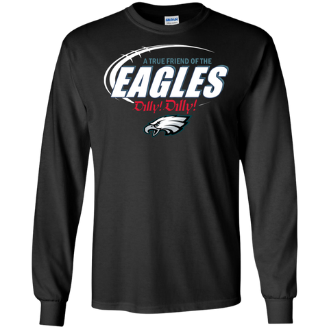 Nfl Dilly Dilly Philadelphia Eagles A True Friend Of The Eagles LS Cotton T-Shirt - The White Eagles Nfl Dilly Dilly Philadelphia Eagles A True Friend Of The Eagles LS Cotton T-Shirt - The White Eagles