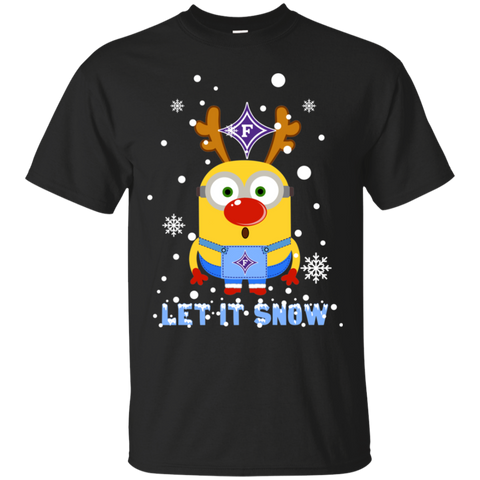Minion Furman Paladins Ugly Christmas Sweaters Let It Snow Cotton T-Shirt - The White Eagles Minion Furman Paladins Ugly Christmas Sweaters Let It Snow Cotton T-Shirt - The White Eagles