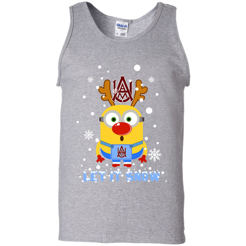 Minion Alabama A&_m Bulldogs Ugly Christmas Sweaters Let It Snow Tank Top - The White Eagles Minion Alabama A&_m Bulldogs Ugly Christmas Sweaters Let It Snow Tank Top - The White Eagles