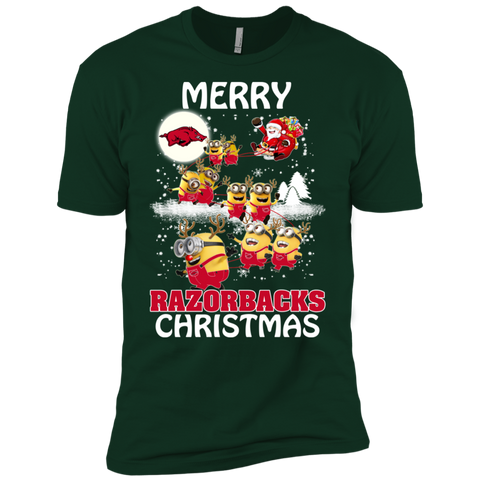 Arkansas Razorback T Shirts Minions Santa Claus Merry Christmas Men's Sleeve Shirt - The White Eagles Arkansas Razorback T Shirts Minions Santa Claus Merry Christmas Men's Sleeve Shirt - The White Eagles
