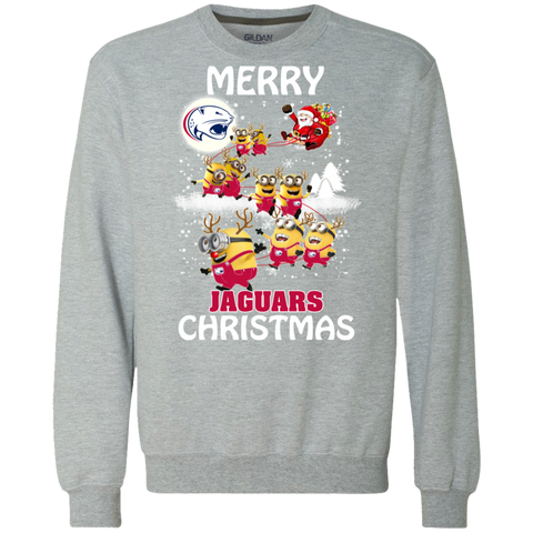 South Alabama Jaguars Ugly Christmas Sweaters Minions Santa Claus Merry Christmas Sweatshirt - The White Eagles South Alabama Jaguars Ugly Christmas Sweaters Minions Santa Claus Merry Christmas Sweatshirt - The White Eagles