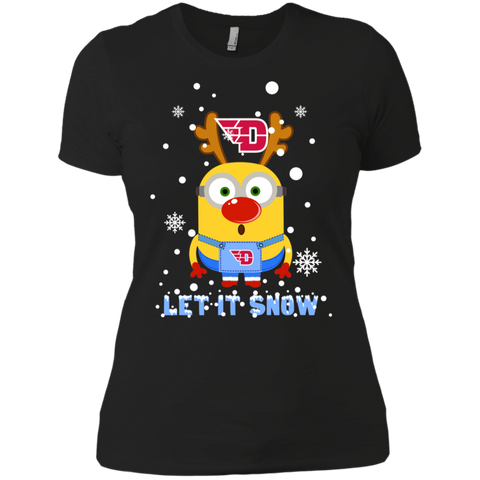 Minion Dayton Flyers Ugly Christmas Sweaters Let It Snow Ladies' Shirt - The White Eagles Minion Dayton Flyers Ugly Christmas Sweaters Let It Snow Ladies' Shirt - The White Eagles
